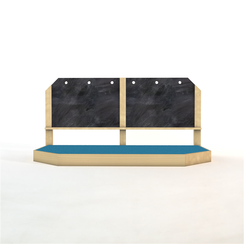 Performance Stage with Chalkboard and Den Making